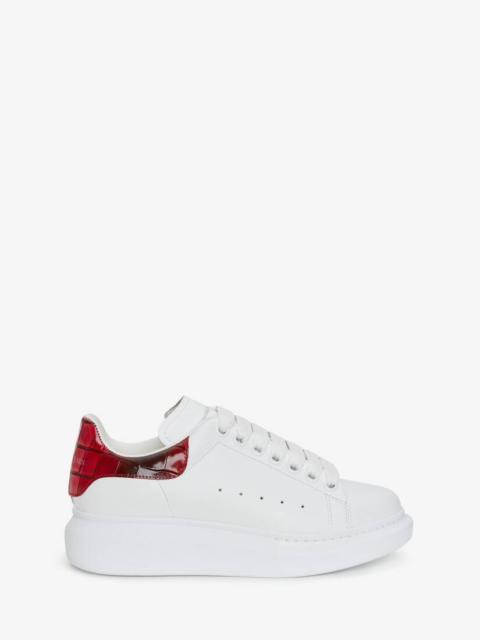 Women's Oversized Sneaker in White/welsh Red