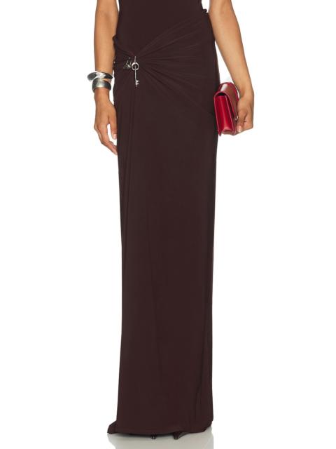 GRACE LING Relic Charms Draped Maxi Skirt