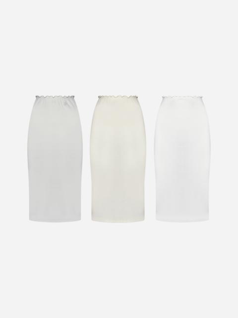 3 layered midi cotton skirt