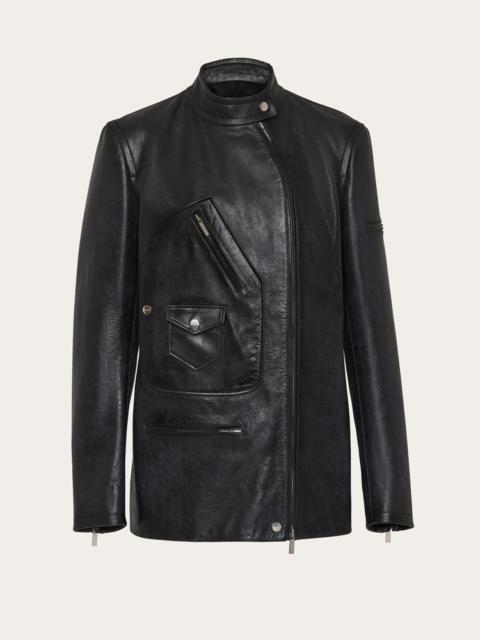 FERRAGAMO NAPPA BIKER JACKET