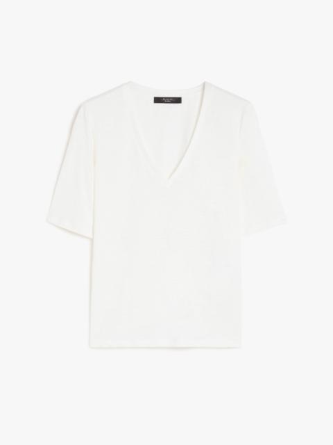 OPZIONE Stretch linen jersey T-shirt