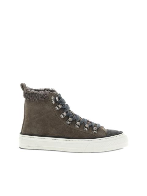 Brunello Cucinelli shearling-trim sneakers