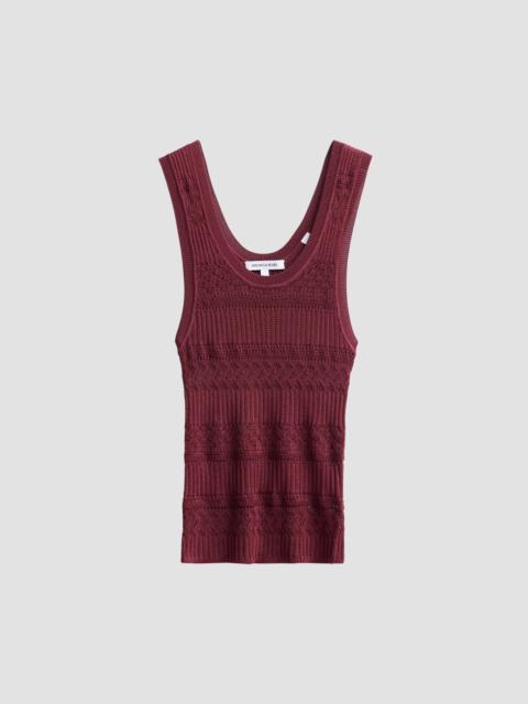 VERONICA BEARD Women's Sandra Mixed Knit Tank - Raisin