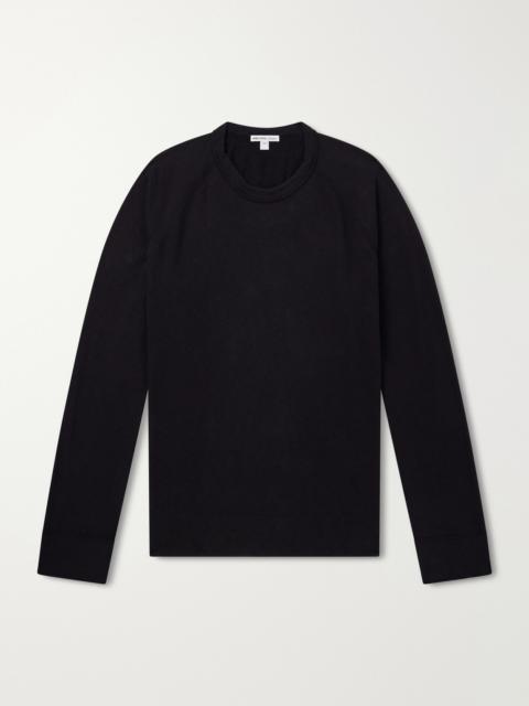 JAMES PERSE Garment-Dyed Loopback Supima Cotton-Jersey Sweatshirt