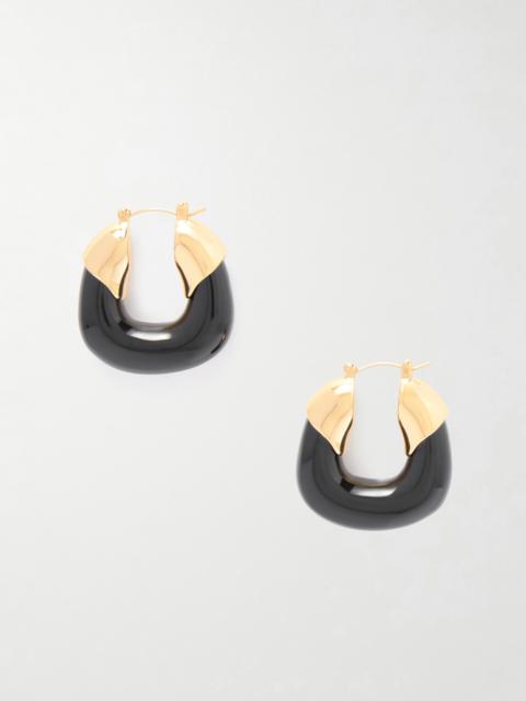 LIZZIE FORTUNATO Gold-plated Resin Hoop Earrings