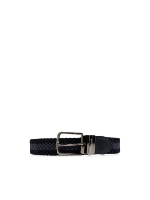 Paul & Shark woven logo-engraved belt