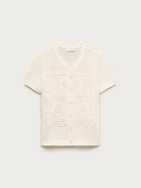 J.CREW Short-sleeve crochet floral cardigan