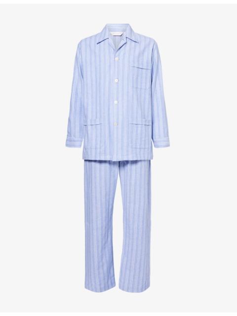 Derek Rose Arrna 20 Stripe Cotton Pyjama Set