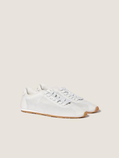 Miu Miu Plume mesh fabric sneakers
