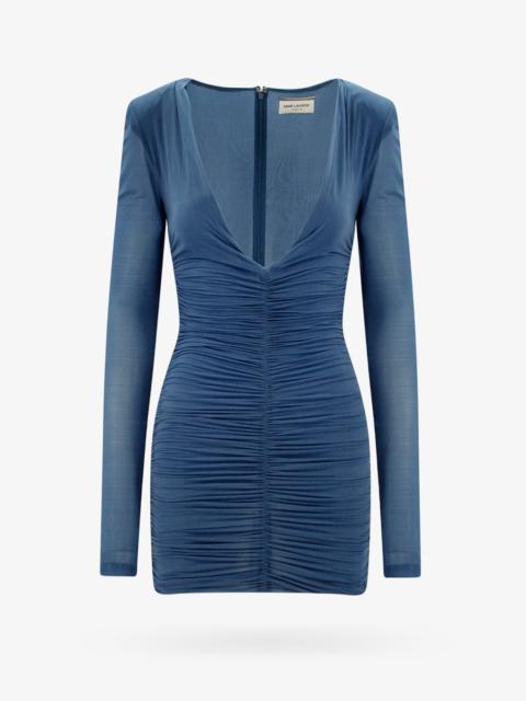 SAINT LAURENT Draped Fabric Dress