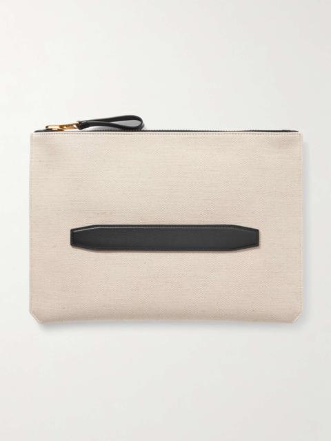 TOM FORD Buckley Leather-Trimmed Canvas Document Holder