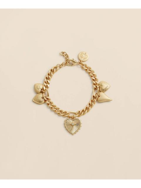 Brooks Brothers Gold-Toned Heart Charm Bracelet