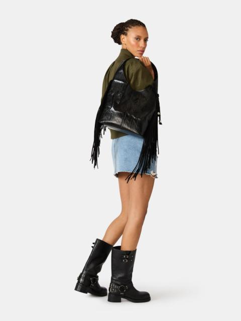 STEVE MADDEN ASTOR BOOT & AUTUMN FRINGE BAG BUNDLE