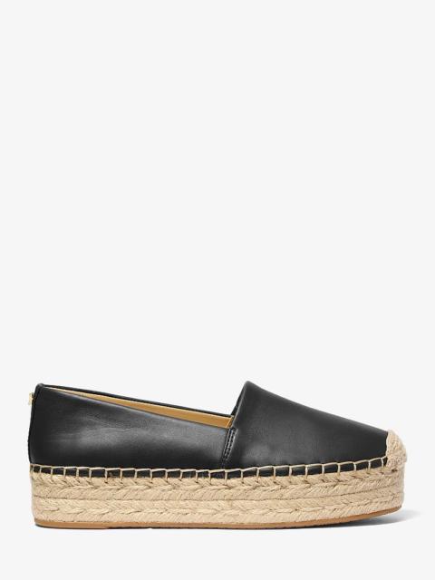 MICHAEL KORS Lynn Leather Platform Espadrille