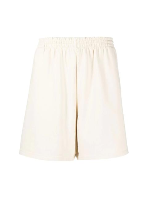 BALENCIAGA straight-leg cotton track shorts