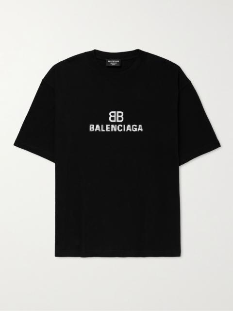 BALENCIAGA Logo-Print Cotton-Jersey T-Shirt