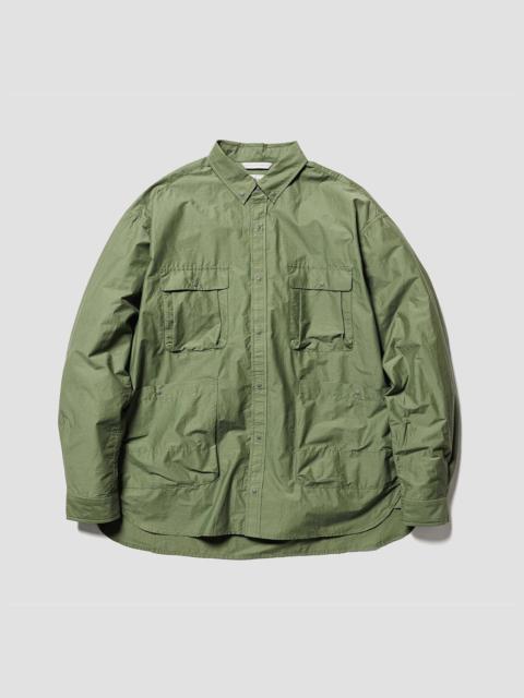 Nigel Cabourn Nanga C/N Ripstop Camp Shirt in Olive