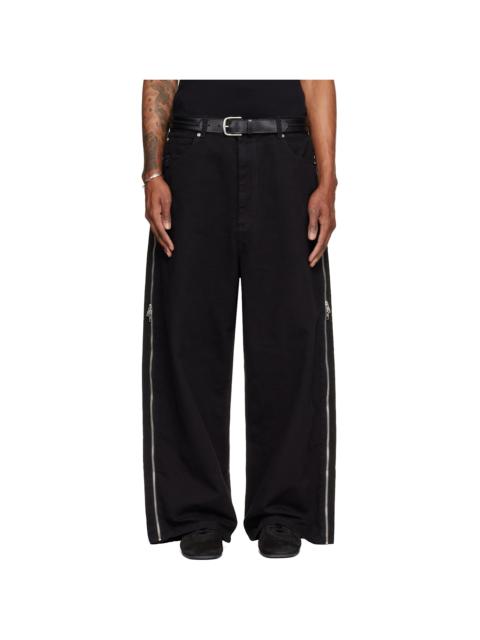 LU'U DAN Black Side Zip Jeans