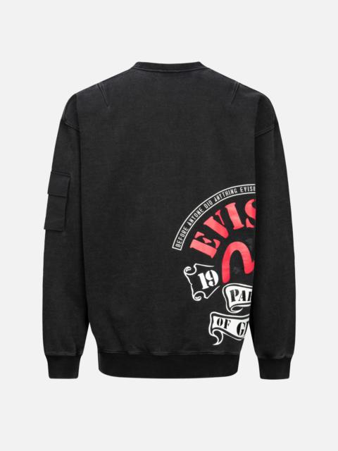 EVISU LOGO AND SEAGULL PRINT LOOSE FIT SWEATSHIRT