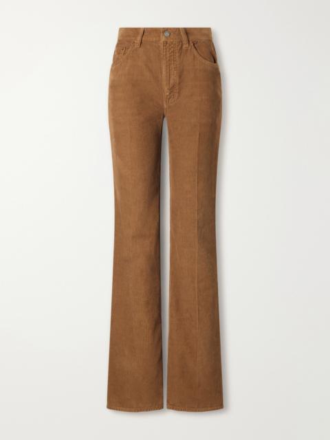 SAINT LAURENT Cotton-corduroy High-rise Flared Pants