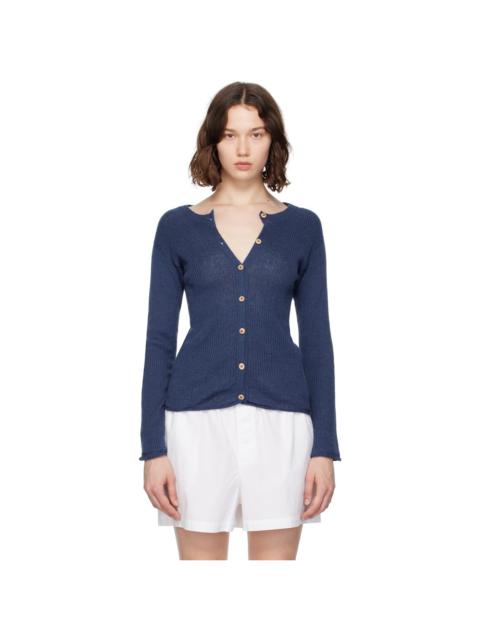 BASERANGE Blue Drip Cardigan