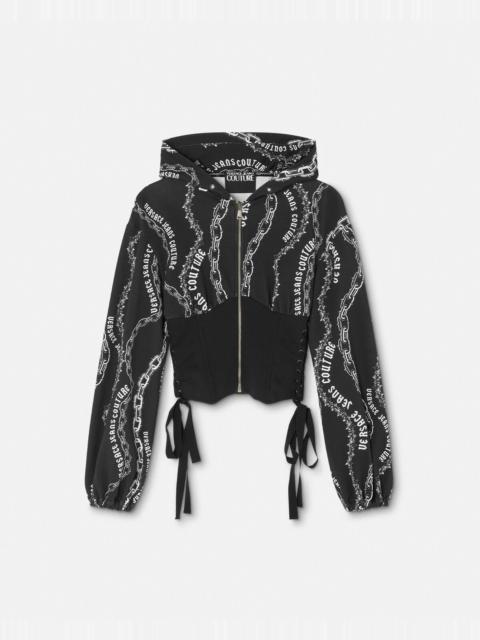 Chain Couture Zip Corset Hoodie