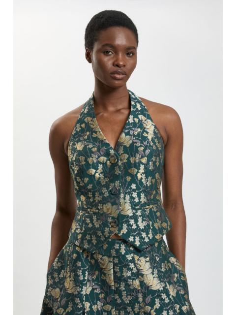 KAREN MILLEN Jacquard Tailored Waistcoat
