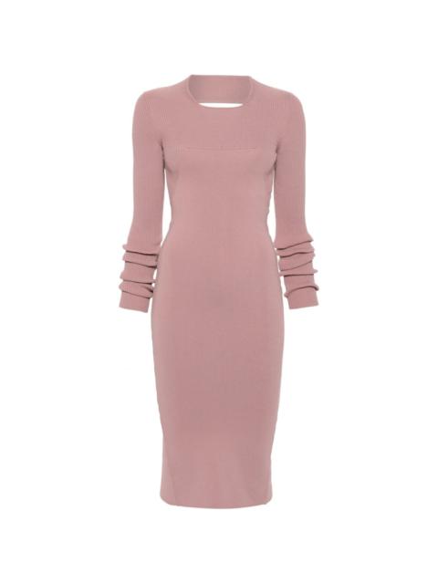 Column panelled midi dress