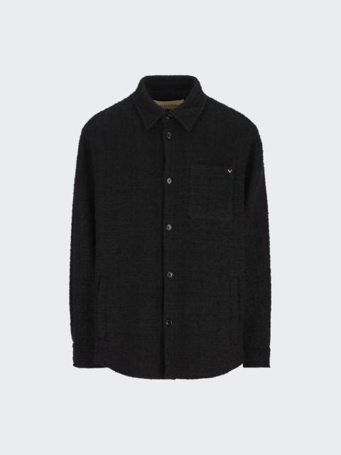 Valentino Soft Tweed Overshirt Black