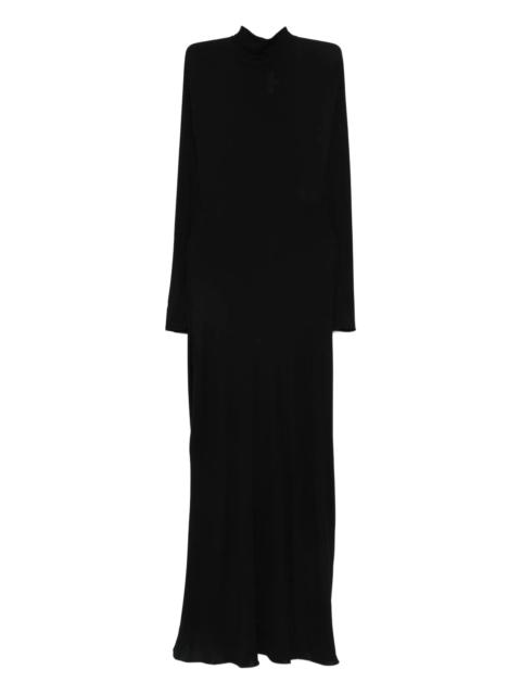 Alaïa Alaïa Mock-neck Long-sleeve Maxi Dress