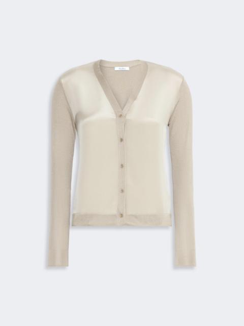 Max Mara NINFEE Cashmere and silk cardigan - STONE