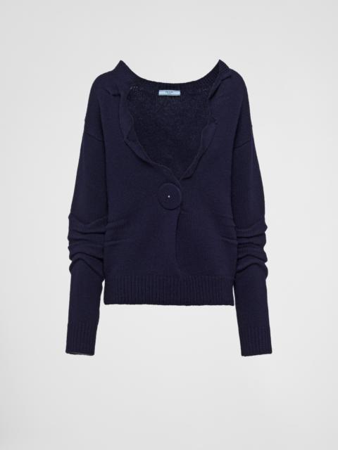Prada Wool and cashmere V-neck sweater