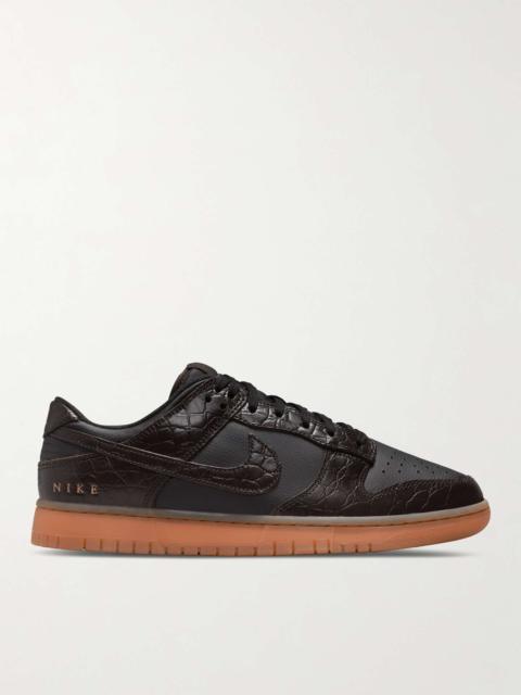 Dunk Low SE Croc-Effect and Leather Sneakers