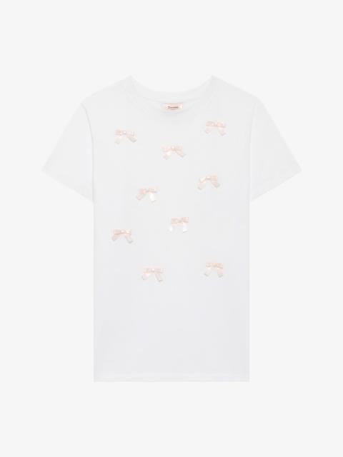 Repetto Signature satin multi-bow T-shirt