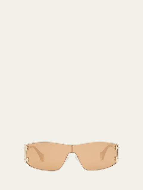 PUCCI Metal & Acetate Shield Sunglasses