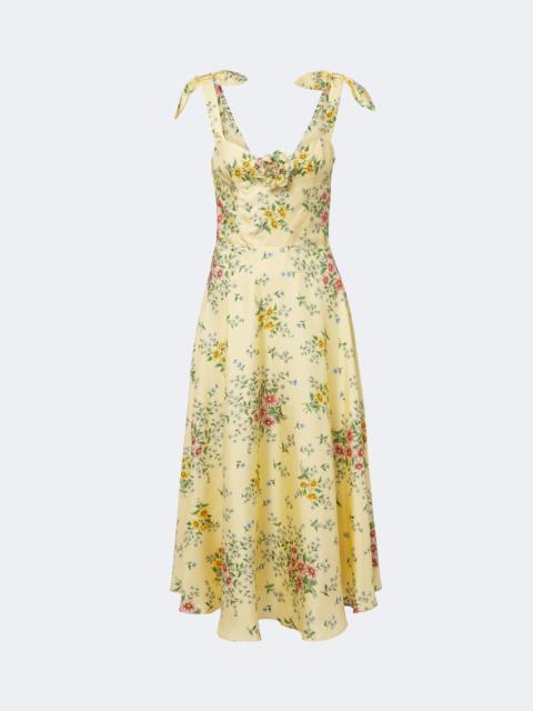 RODARTE Floral silk twill midi dress