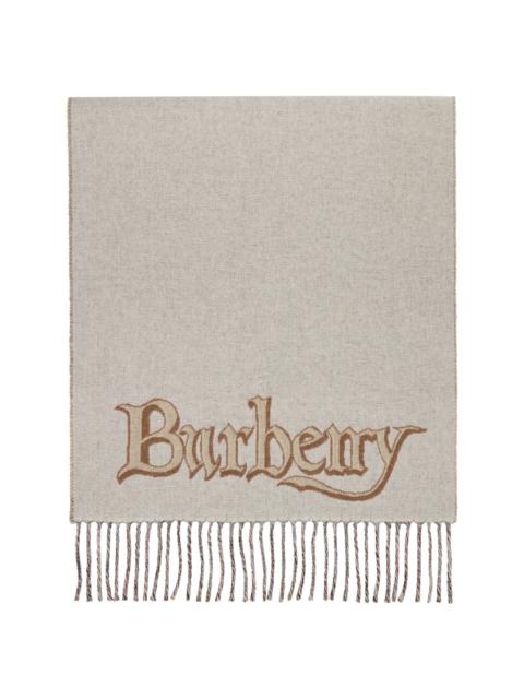 Burberry Multicolor Stallion Portrait​ Cashmere Scarf