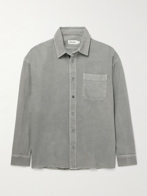 FRAME Modern Cotton and Lyocell-Blend Twill Shirt Gray