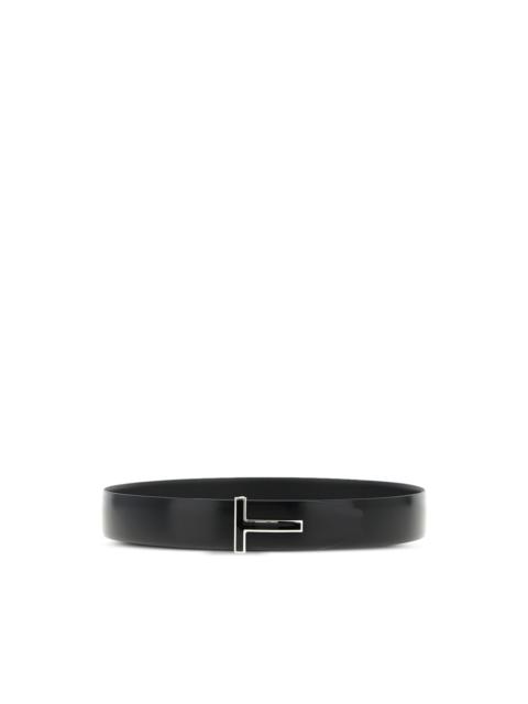 TOM FORD enamel logo reversible belt
