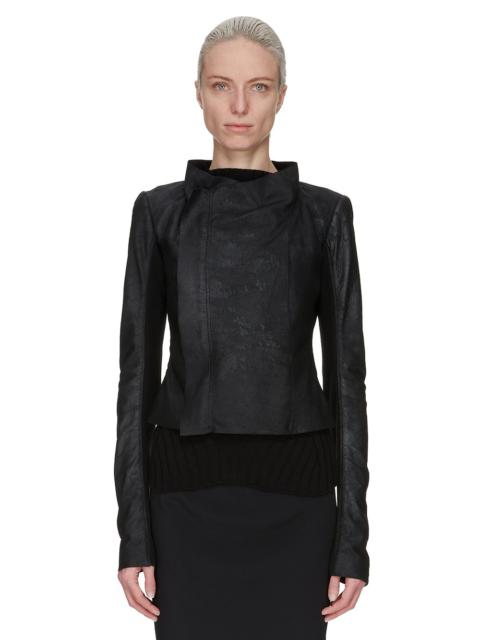 Rick Owens leather biker jacket