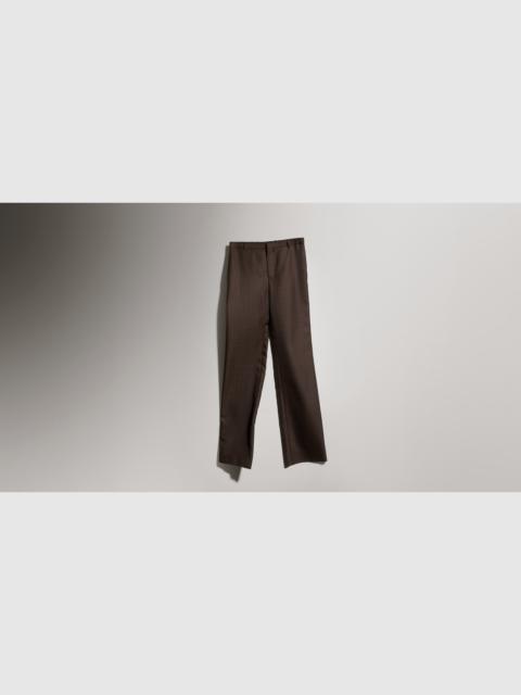 GUCCI Gingham polyester wool pants