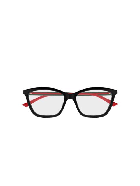 GUCCI stripe cat-eye glasses