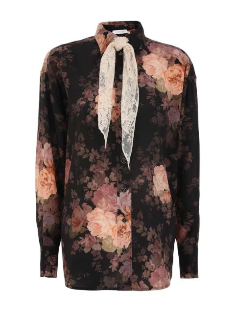 Zimmermann ILLUSTRATION LACE SCARF SHIRT