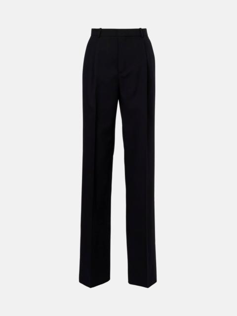 SAINT LAURENT Mid-rise wool straight pants