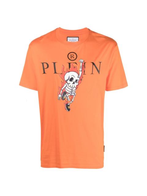 PHILIPP PLEIN Skully 갱 반바지 티셔츠