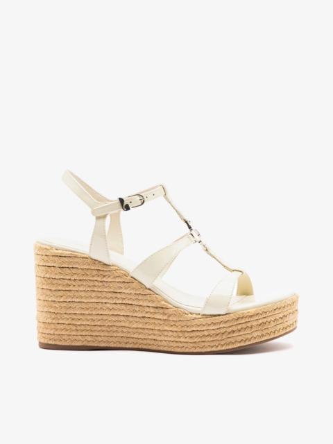 Larroudé Hana Espadrille Sandal Ivory Leather
