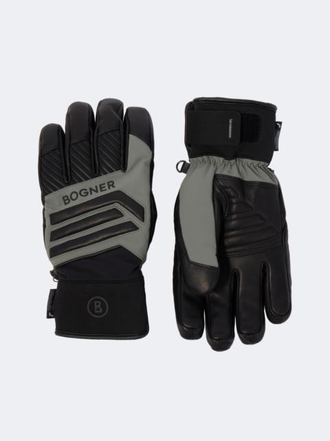 BOGNER Alex leather-trimmed ski gloves
