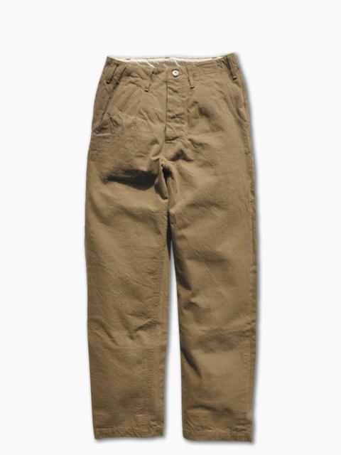 Samurai Jeans SJ48CP WIDE STRAIGHT CHINO SELVEDGE KHAKI 15OZ