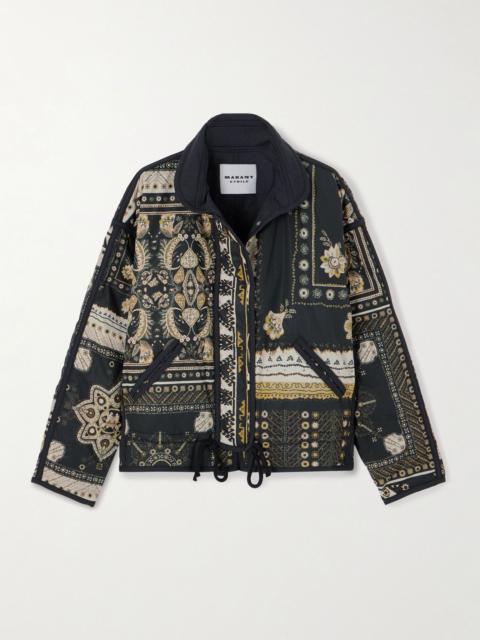 Isabel Marant Étoile Granger padded printed shell jacket Black