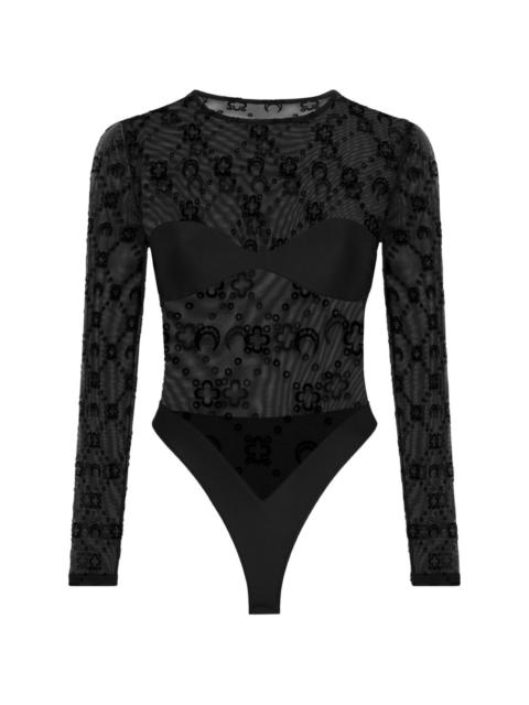 Marine Serre Moonogram long-sleeve bodysuit